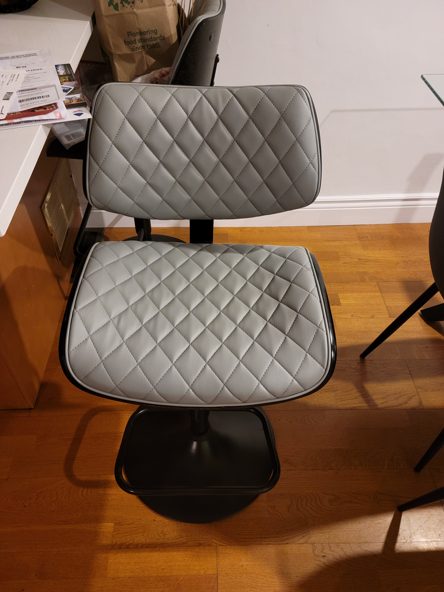 3 leather stools