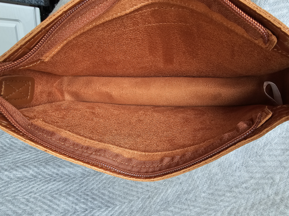 Claudia Canova Light Brown /Copper Faux Alligator Shoulder purse image indicator(4)