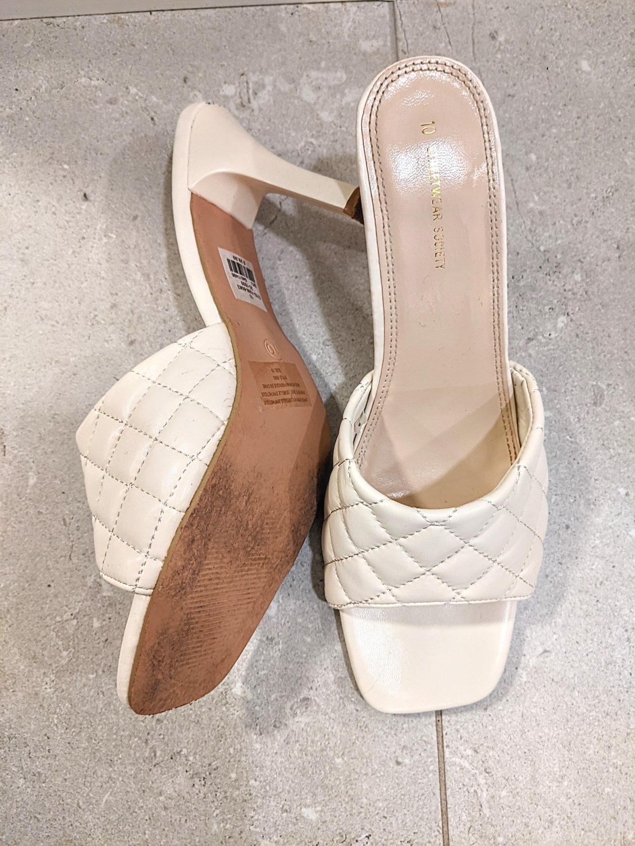 Beige slip on heels - photo 2
