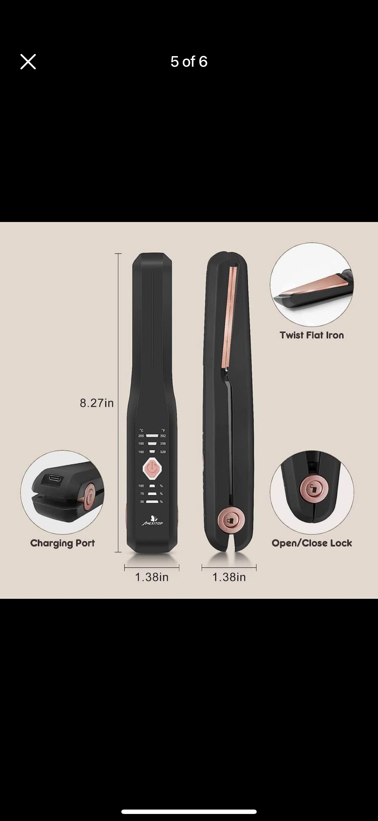 Cordless Hair Straightener and Curler 2 In 1, image indicator(5)
