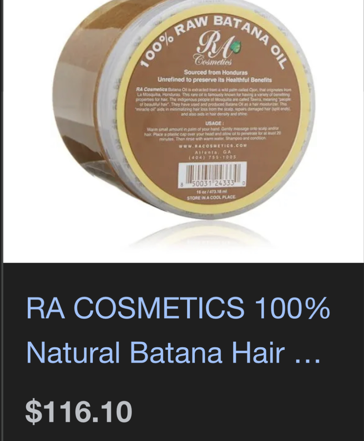 100% Raw Batana Oil Hair Growth MOVING SALE - photo 3
