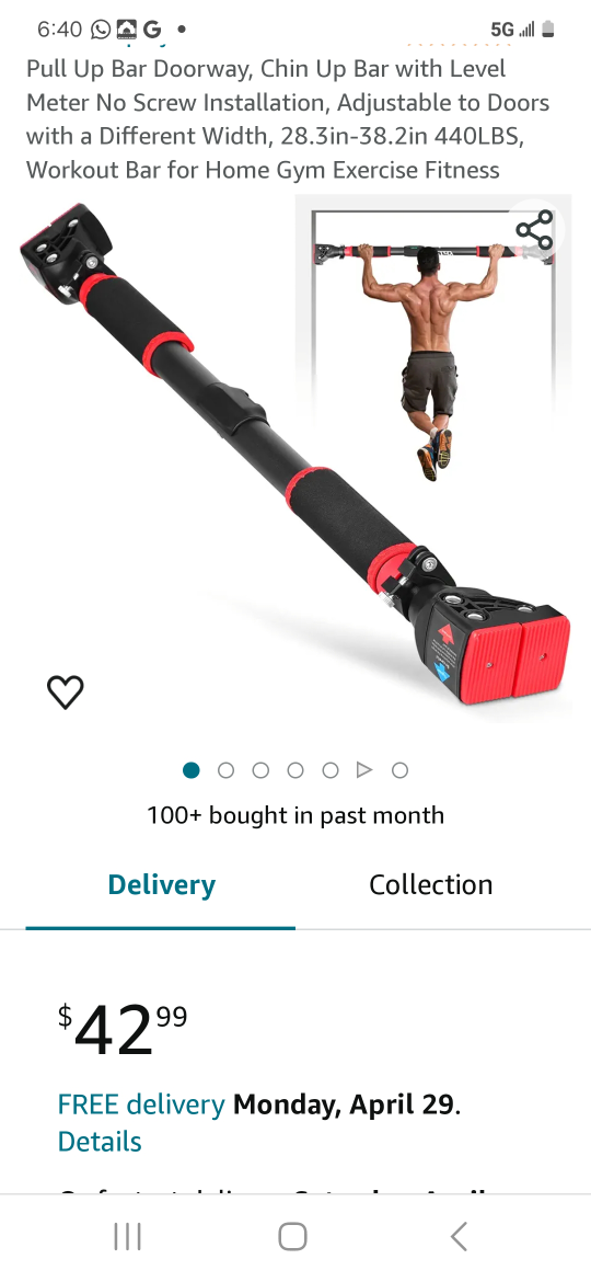 BRAND NEW PULL UP BAR DOORWAY thumbnail