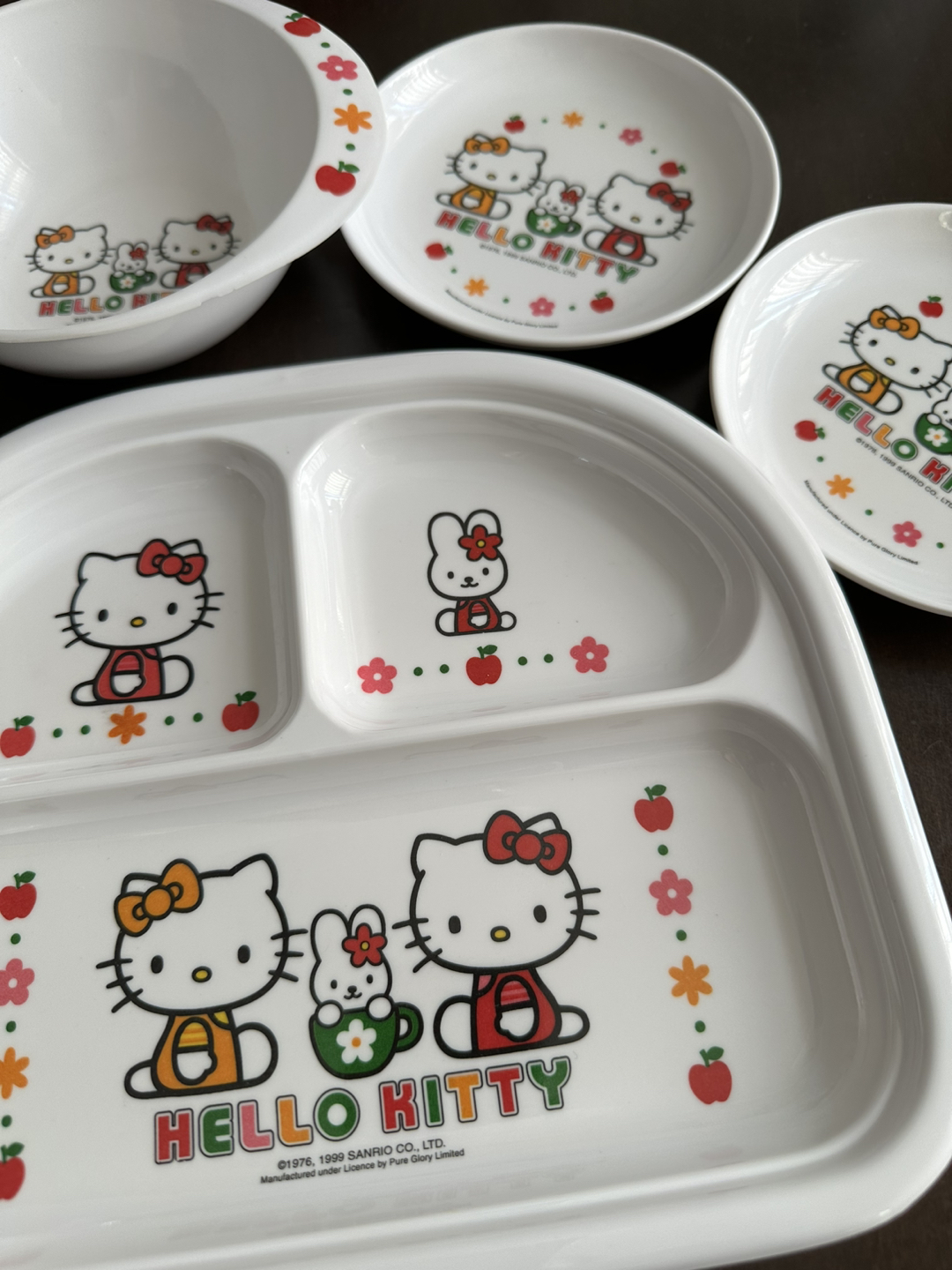 Vintage Hello Kitty Dish Set (Bowl and Plates) image indicator(2)