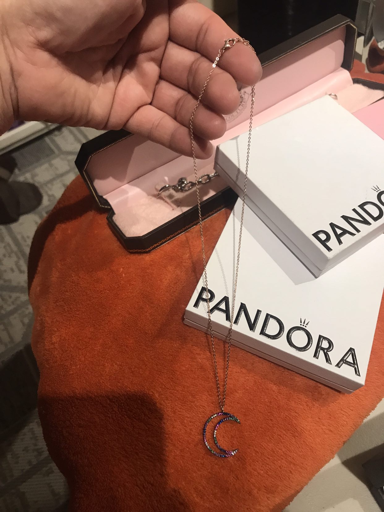 925 Half Moon multi gems on 16” & 2” extension image indicator(3)