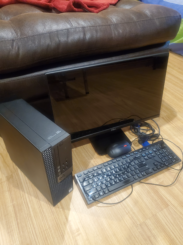 Dell small desktop with 22" monitor