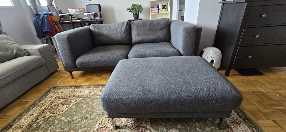 IKEA Sofa and Ottoman