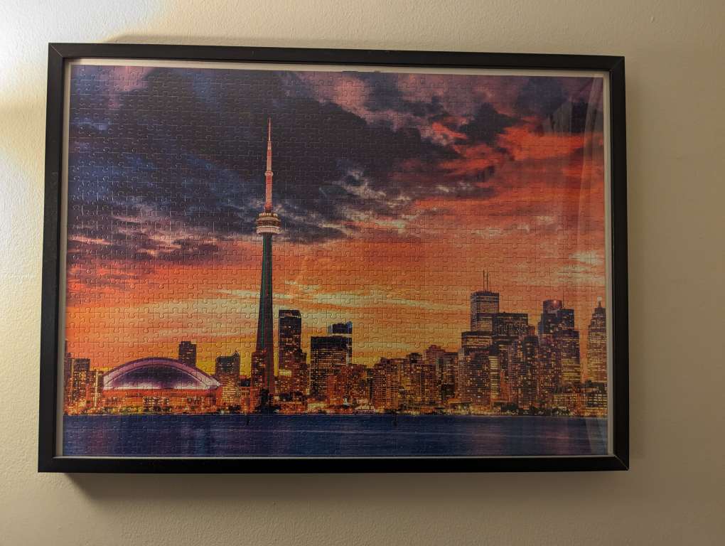 Frame with puzzle poster