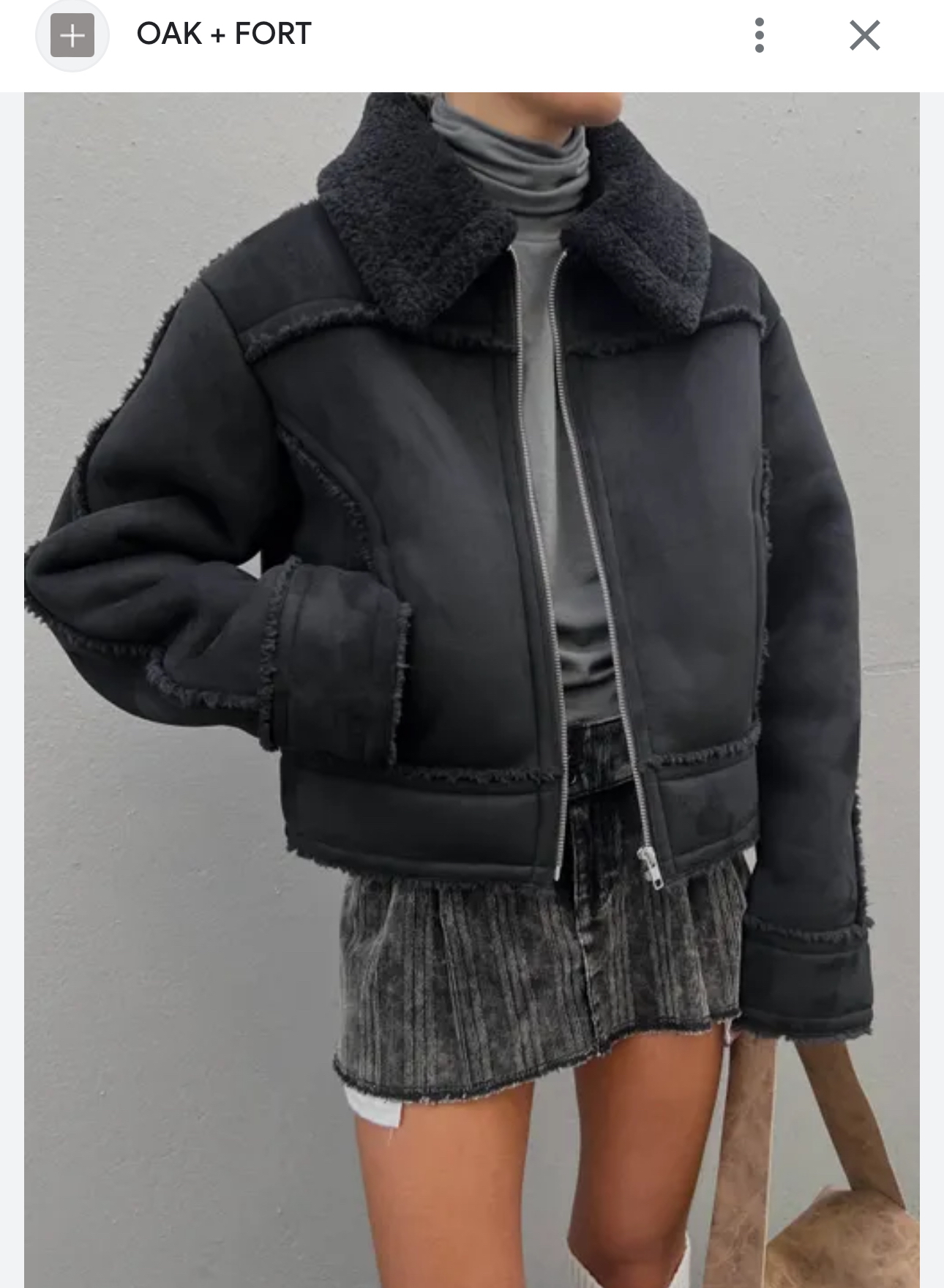 Oak and fort cropped Sherpa