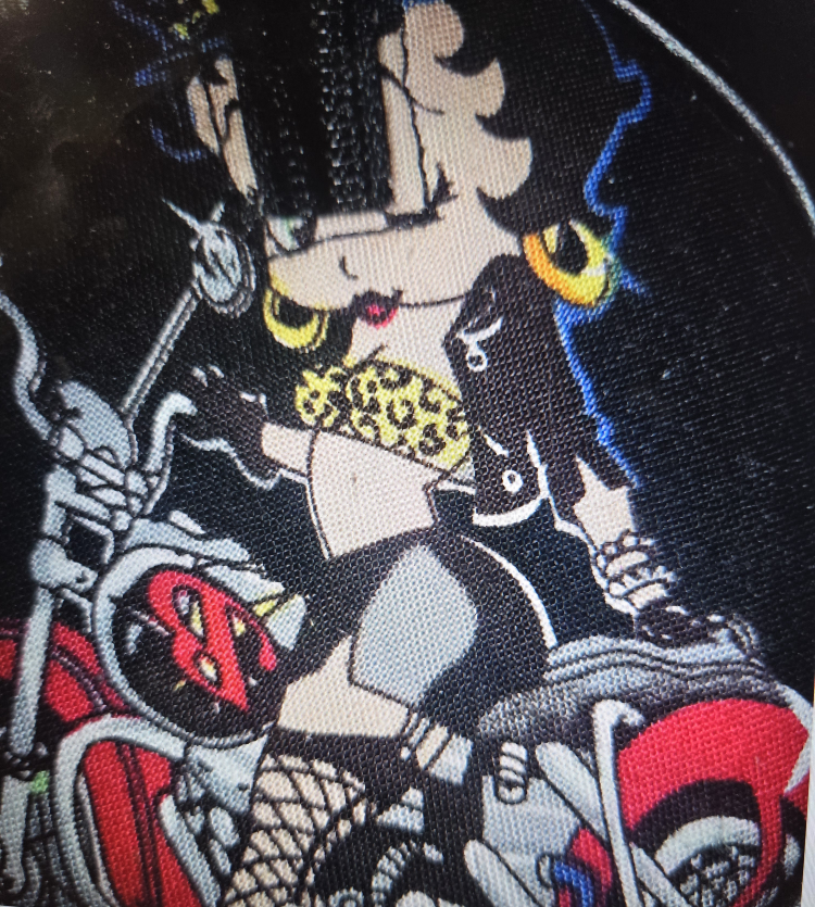 Betty Boop on a Motorcycle in Fishnets Clutch/Purse/Handbag image indicator(3)