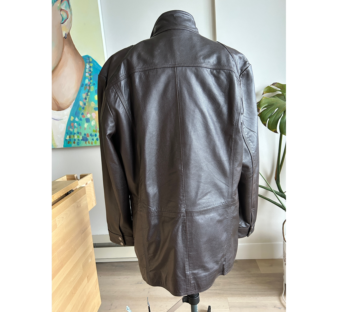 Black Brown 1826 Leather Jacket with lots of pockets image indicator(6)