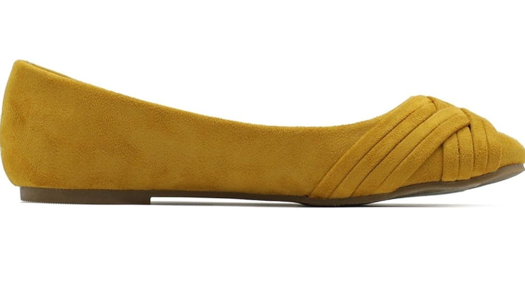 Ollio Womens Ballet Shoes Cute Casual Comfort Flats, 6 Mustard - photo 5