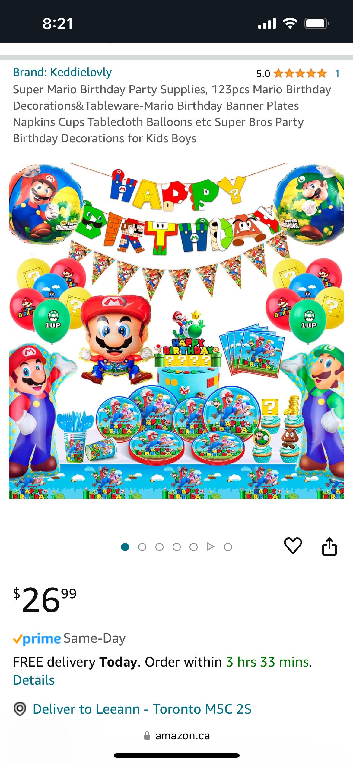 Kids party pack - Super Mario theme thumbnail