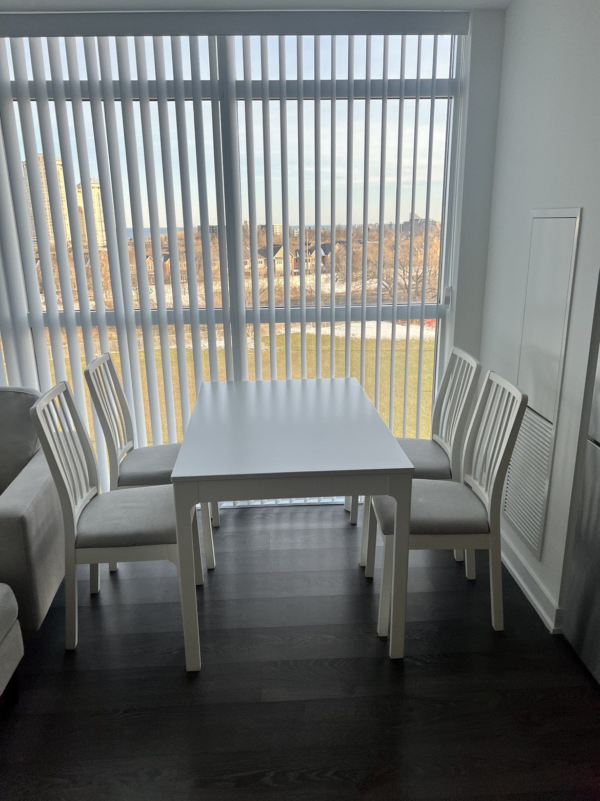 Dining table and chairs