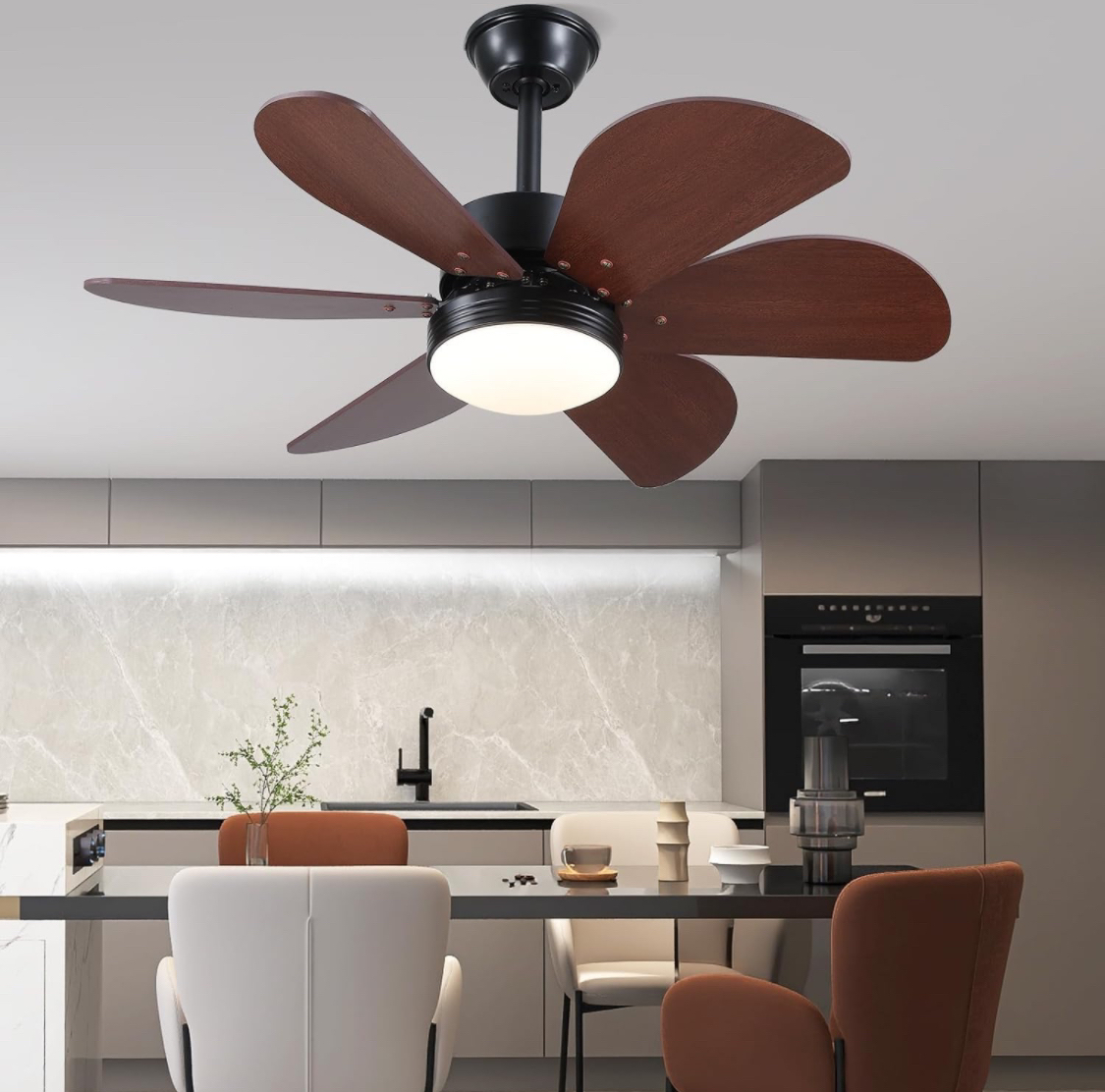 Madshen 36 Inch Six Speed Ceiling Fan with LED Light and Remote