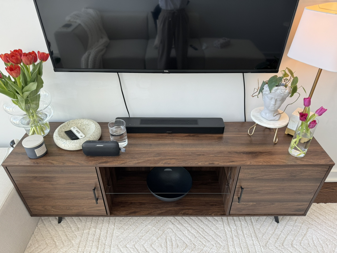 $250 Wooden TV Stand With Cabinets - photo 2