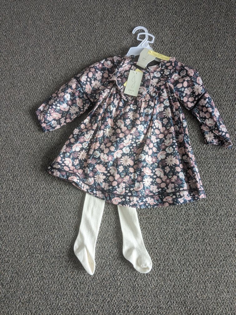 3T Floral Dress + Stocking