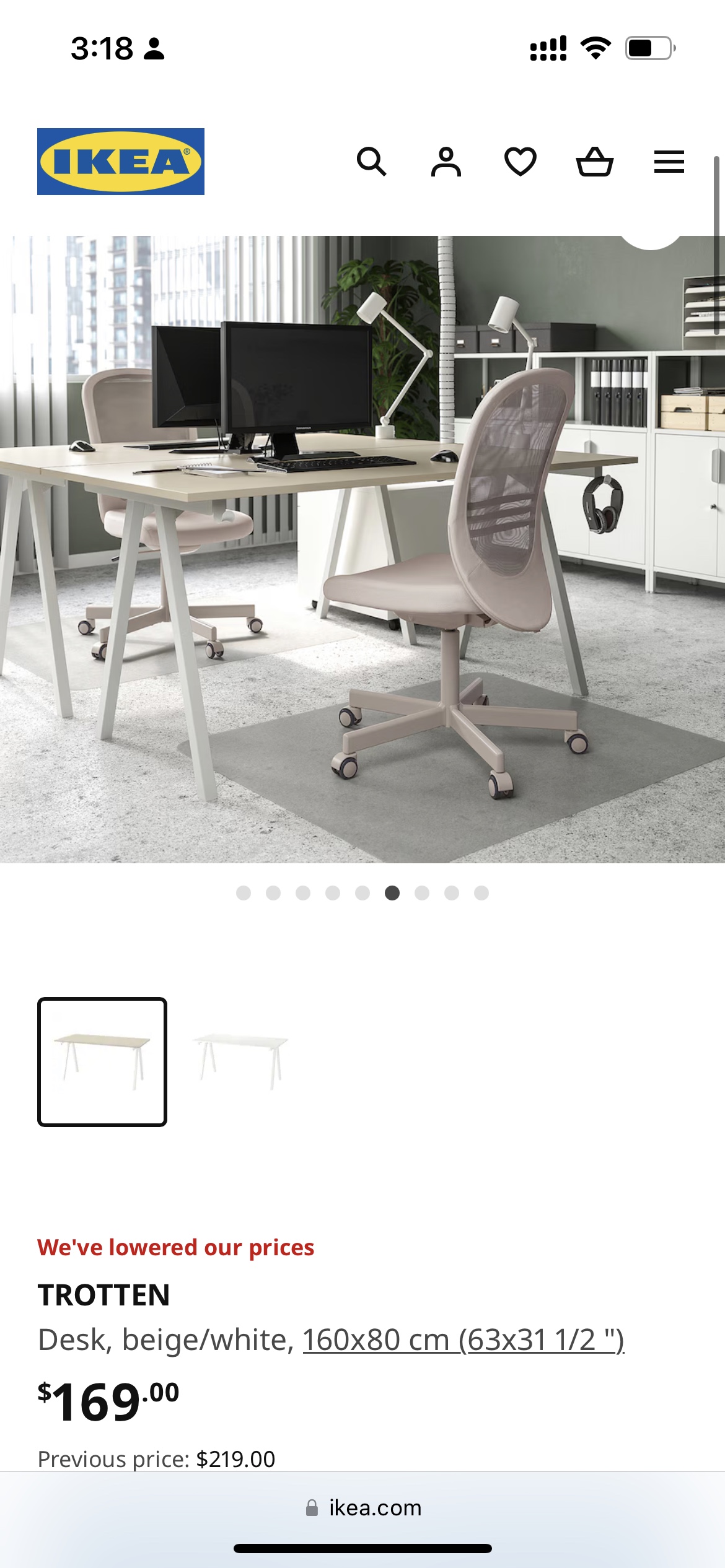 ikea TROTTEN desk(likely new)+chair - photo 4