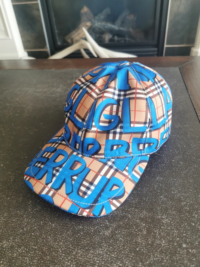 Burberry blue graffiti baseball cap thumbnail