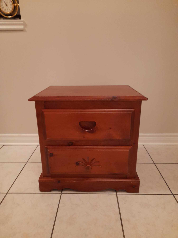2 drawer side table