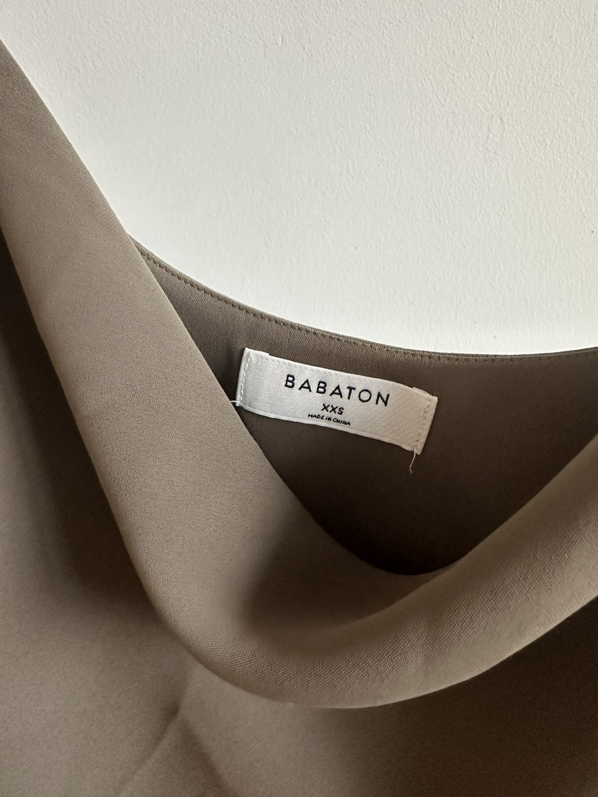 Babaton Taupe Cowl neck Blouse - XXS - photo 2
