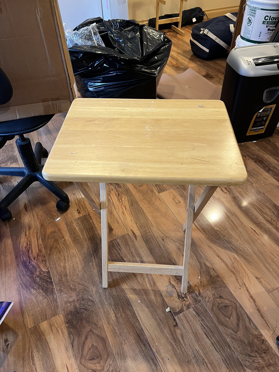 Two wooden TV Trays with stand thumbnail