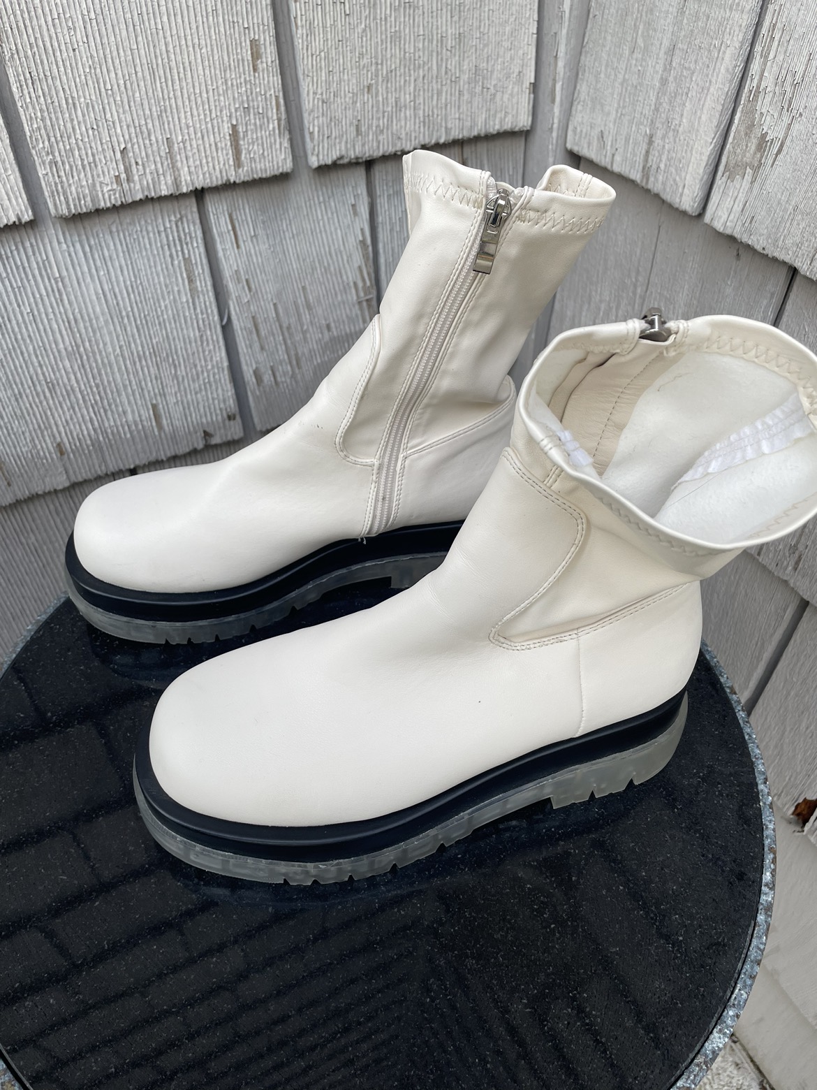 Raid storm size 39 Chelsea chunky ankle boots white wide fit image indicator(5)