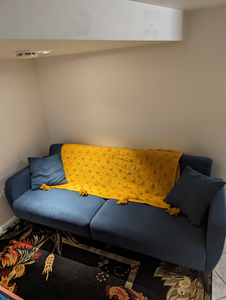 Blue Sofabed with storage