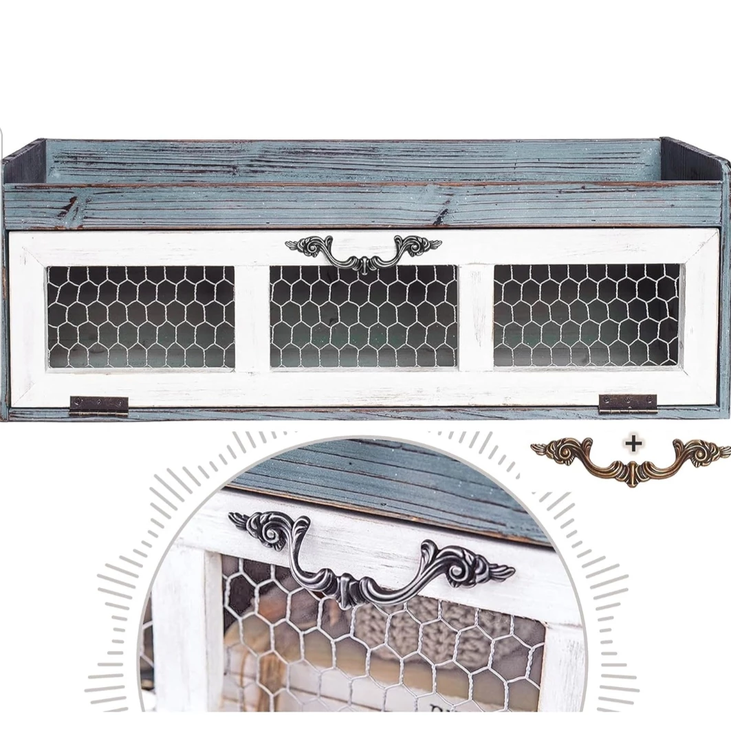 Farmhouse Chicken Wire Countertop Organizer, Cabinet, Home Decor image indicator(3)