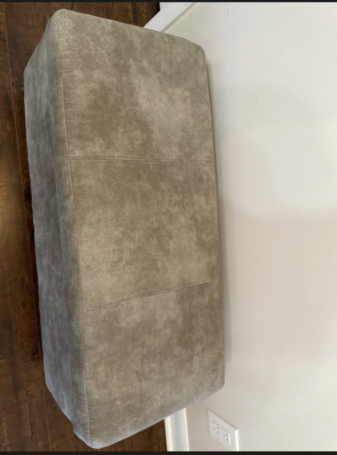 Grey Suède storage ottoman - photo 3