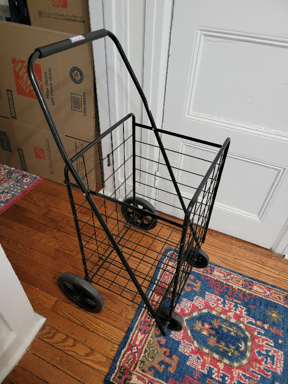 4-wheel, foldable shopping cart