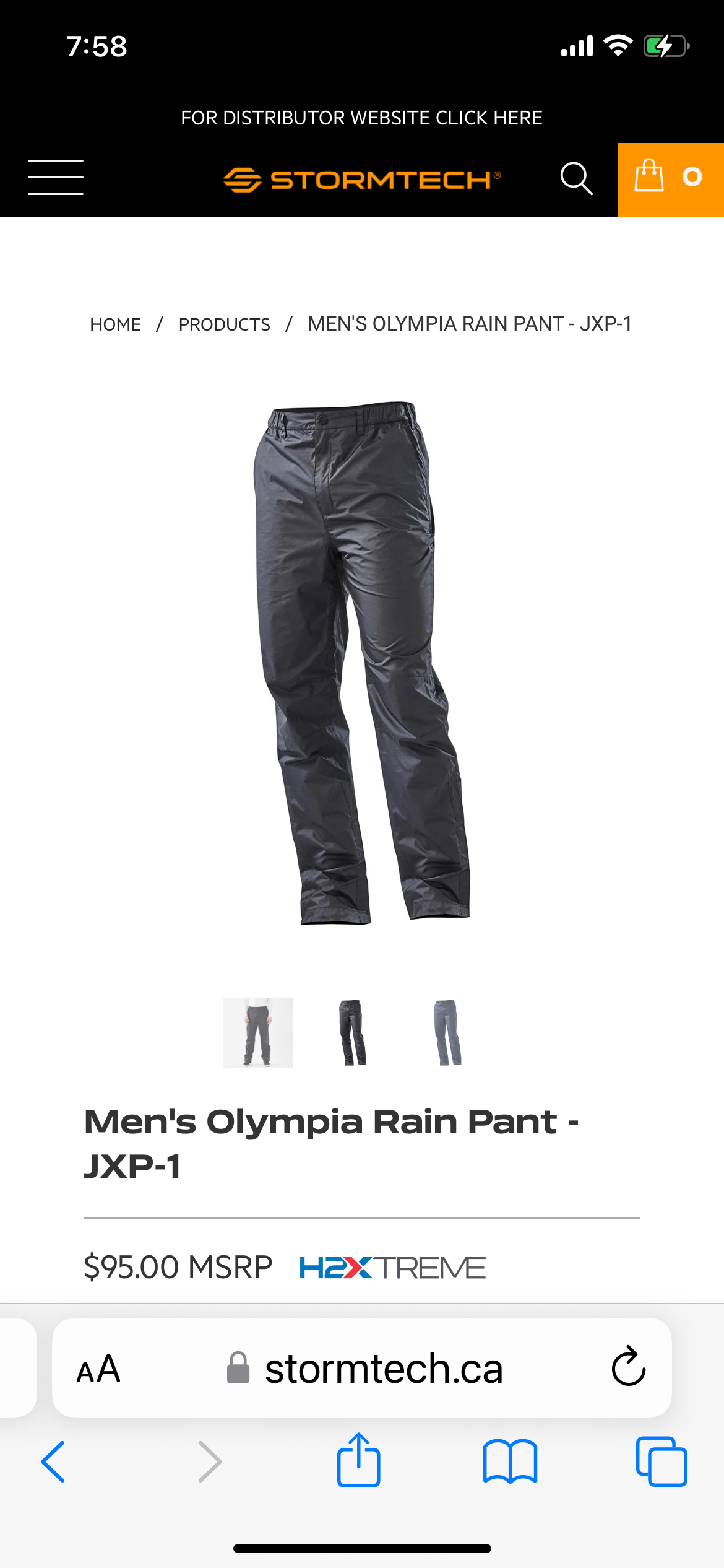 Men's Olympia Rain Pant (M) - JXP