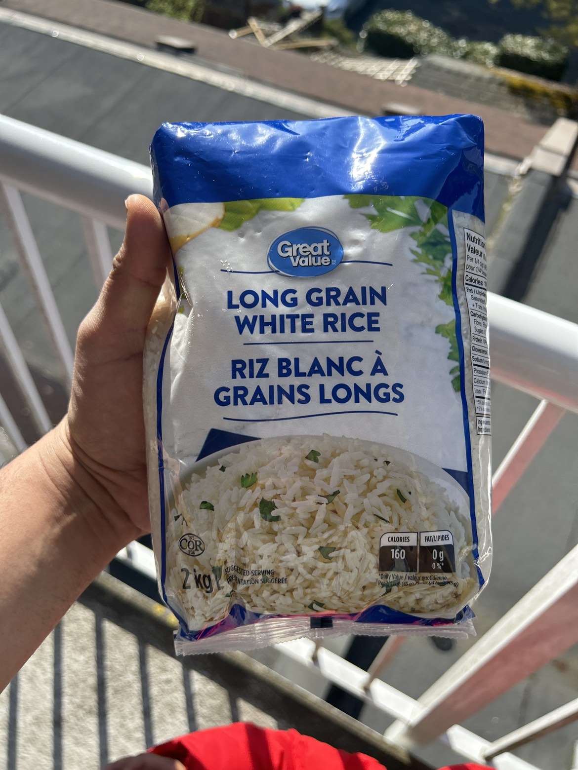 Great Value Long Grain White Rice - 3 Pack of 2KG