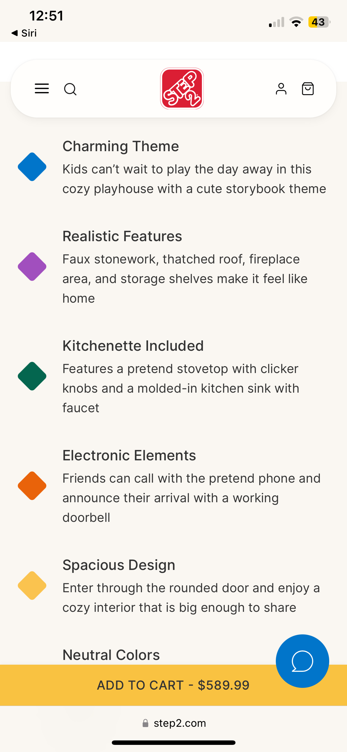 Step 2 kids storybook cottage playhouse image indicator(10)