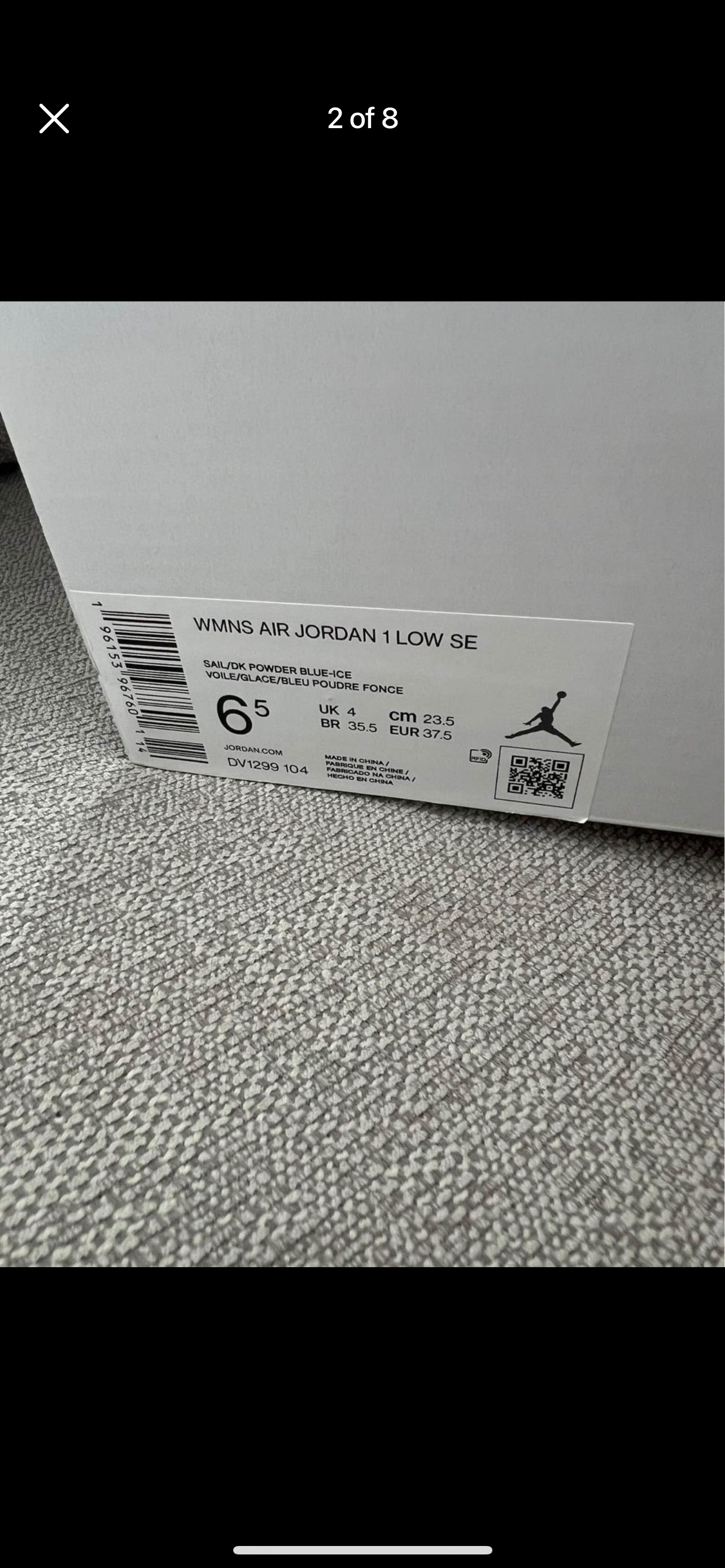 AIR JORDAN 1 LOW SE in SAIL/DK POWDER BLUE-ICE image indicator(2)