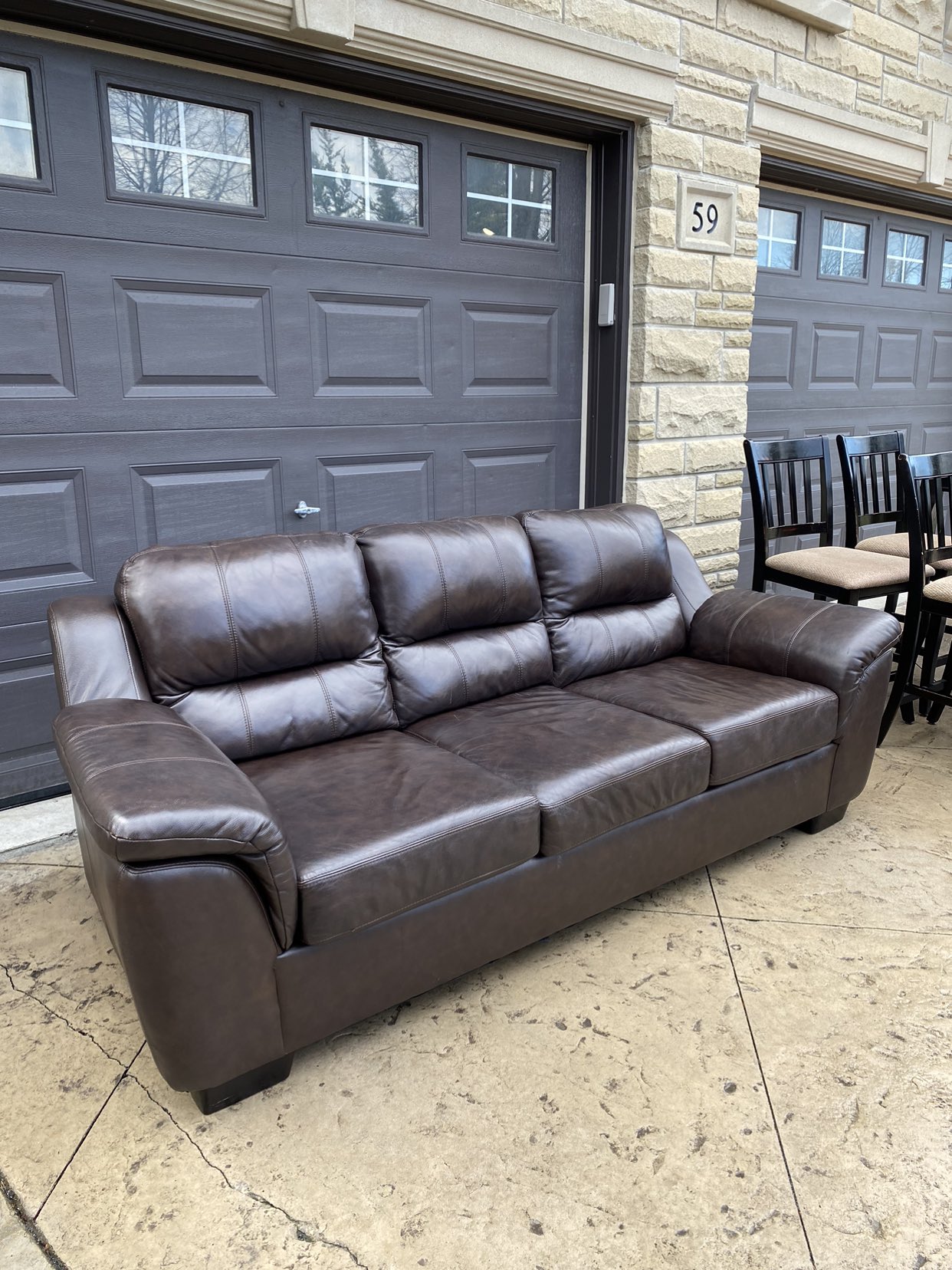 Italian Leather 3-Seater Couch - photo 2