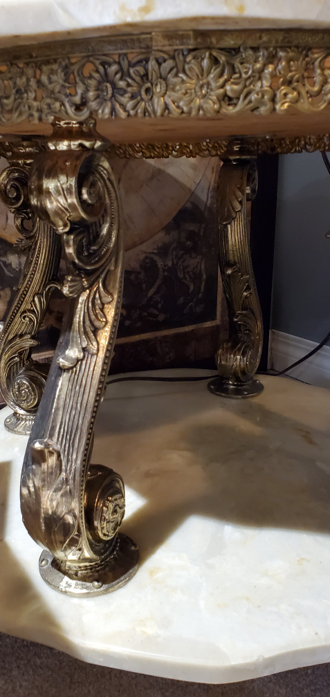 marble and brass coffee table - photo 2
