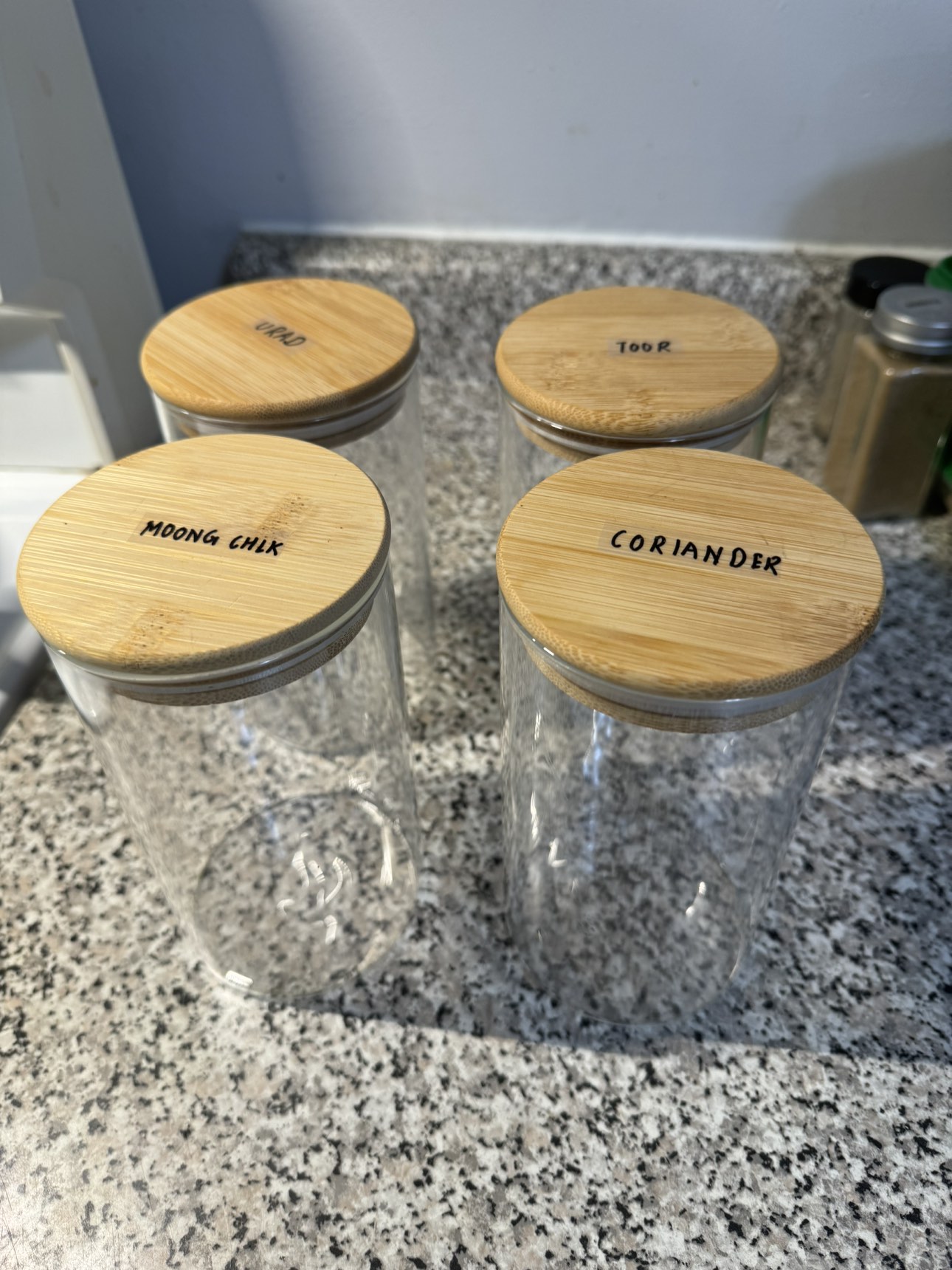 Moving Sale! - Glass spice and grain containers - photo 2