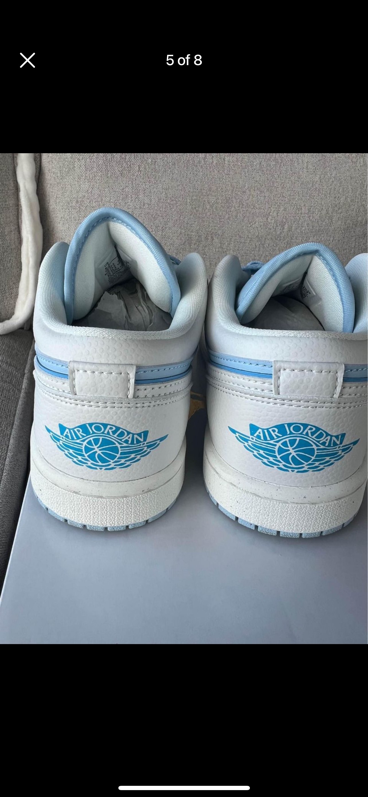 AIR JORDAN 1 LOW SE in SAIL/DK POWDER BLUE-ICE image indicator(5)