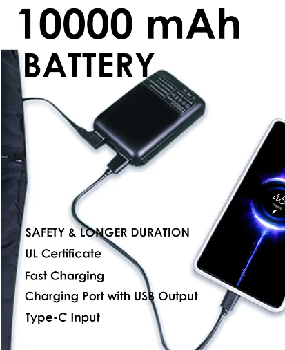 Heated Vest with 10000mAh Battery Pack Rechargeable image indicator(6)