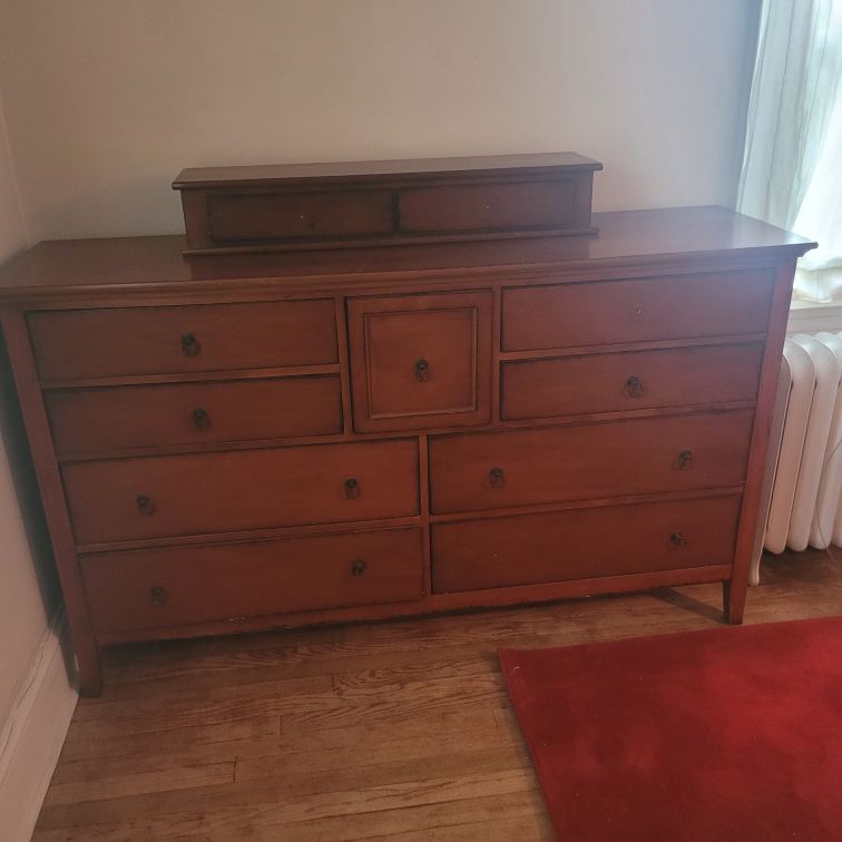 Modern 11 Drawer Dresser Wide Chest of Drawers, Solid Wood - photo 2