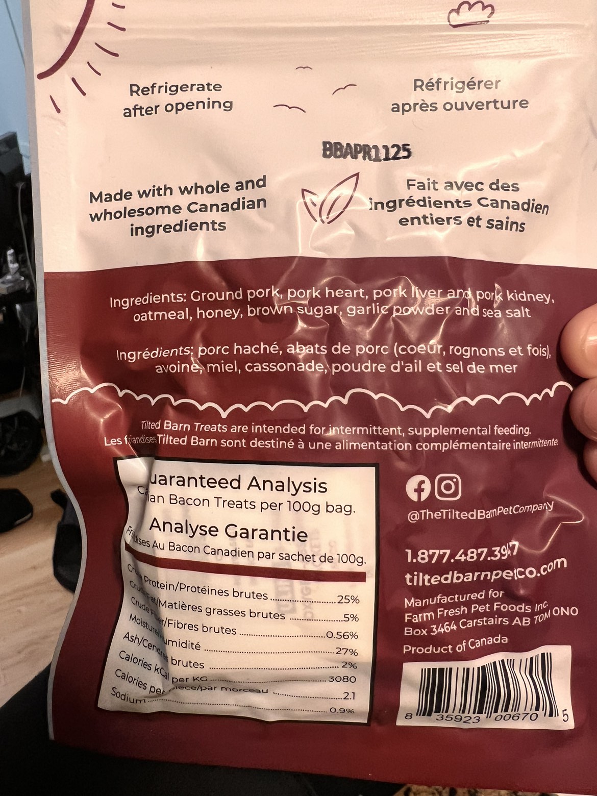 Free dog treat - pork - photo 2