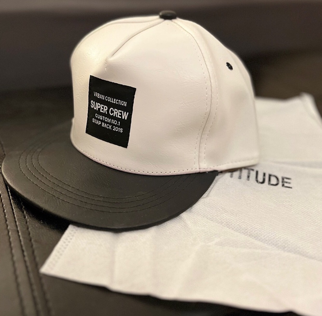 Super Crew Custom 1 Leather Snap Back Cap