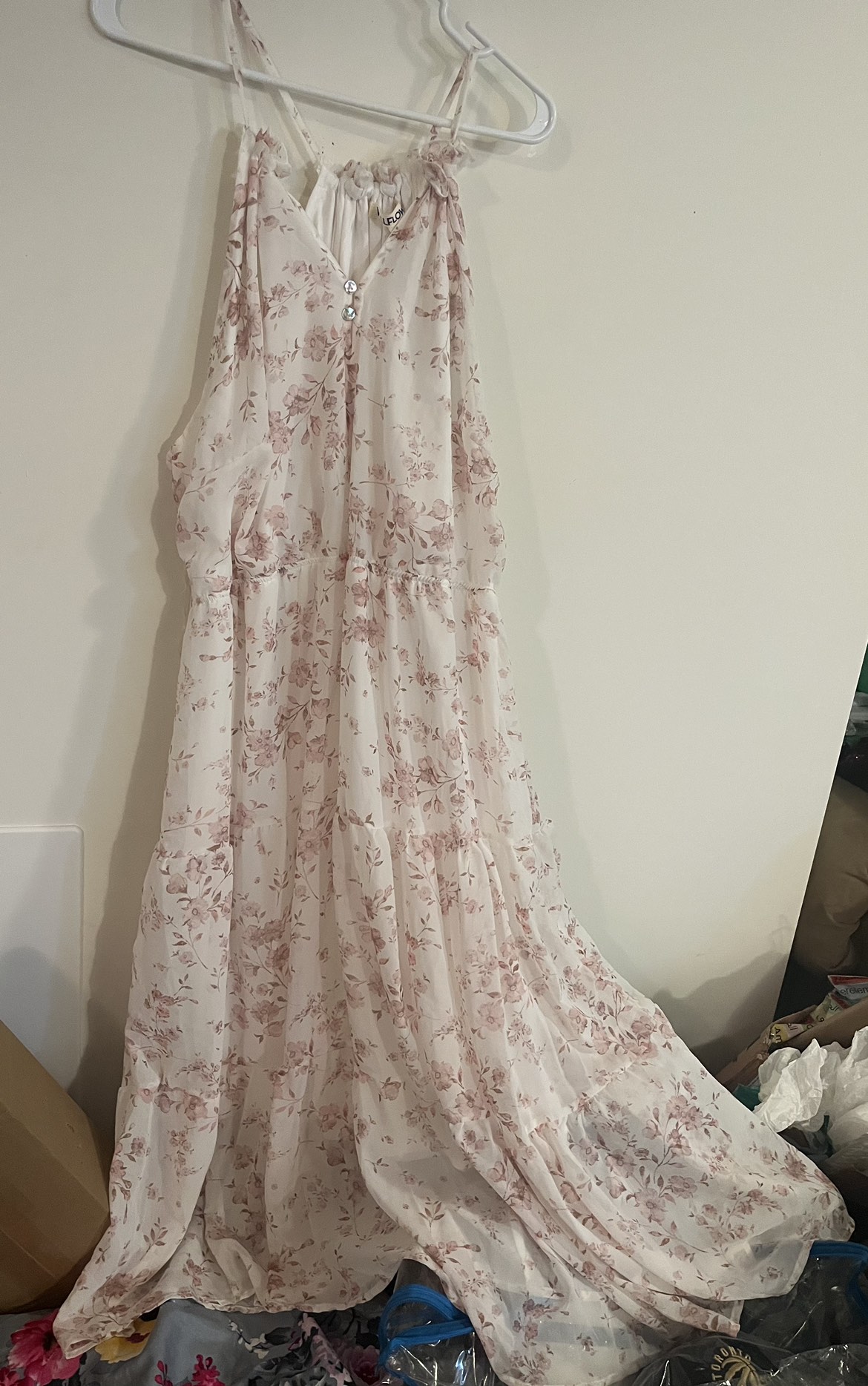 Wall Flower Spaghetti Strap Floral Maxi Dress, SZ L & 2X image indicator(2)