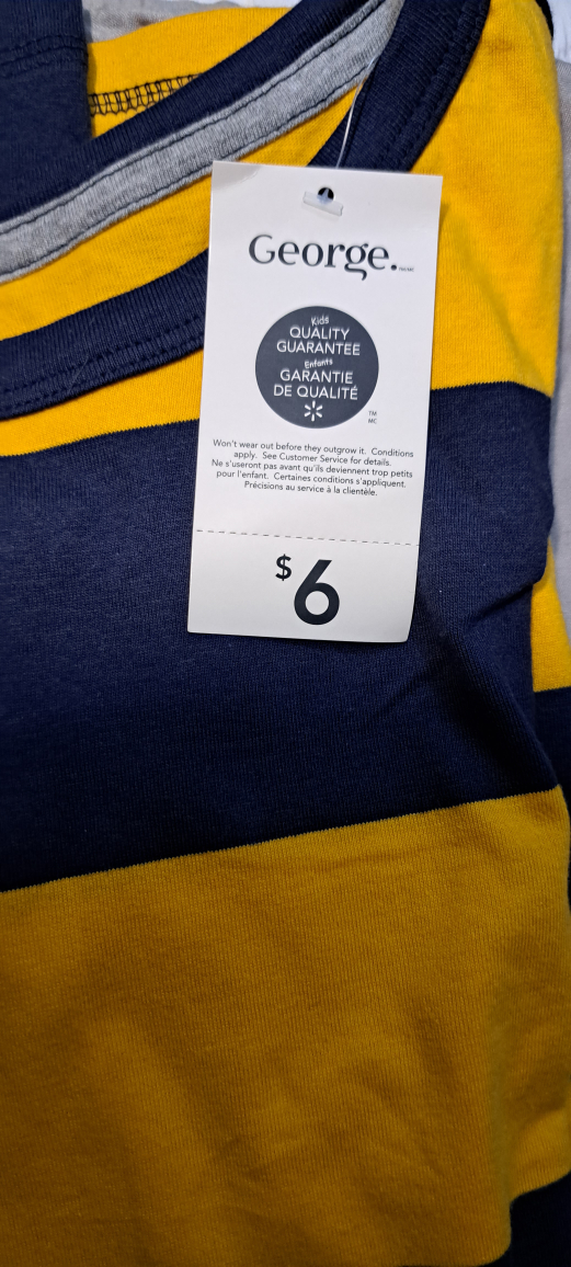 BNWT Yellow and Blue striped tee image indicator(3)