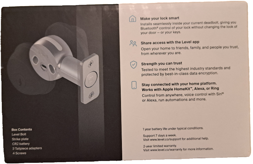Level Bolt with WiFi Smart Deadbolt Lock, - photo 3