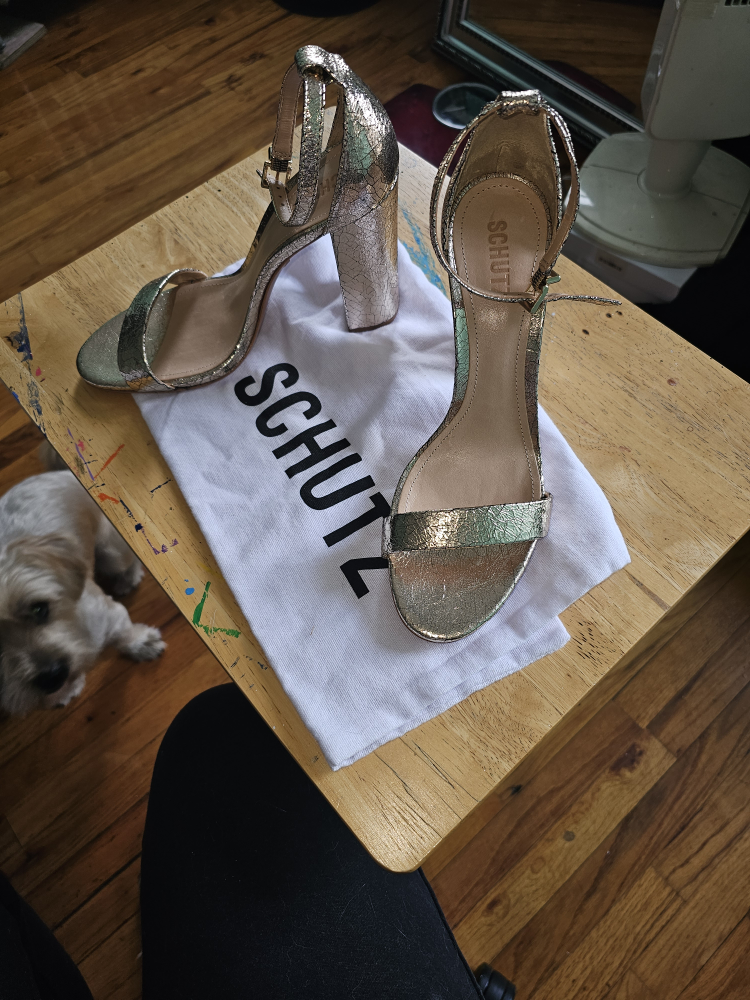 Schutz Size 11 Gold Heels - photo 3