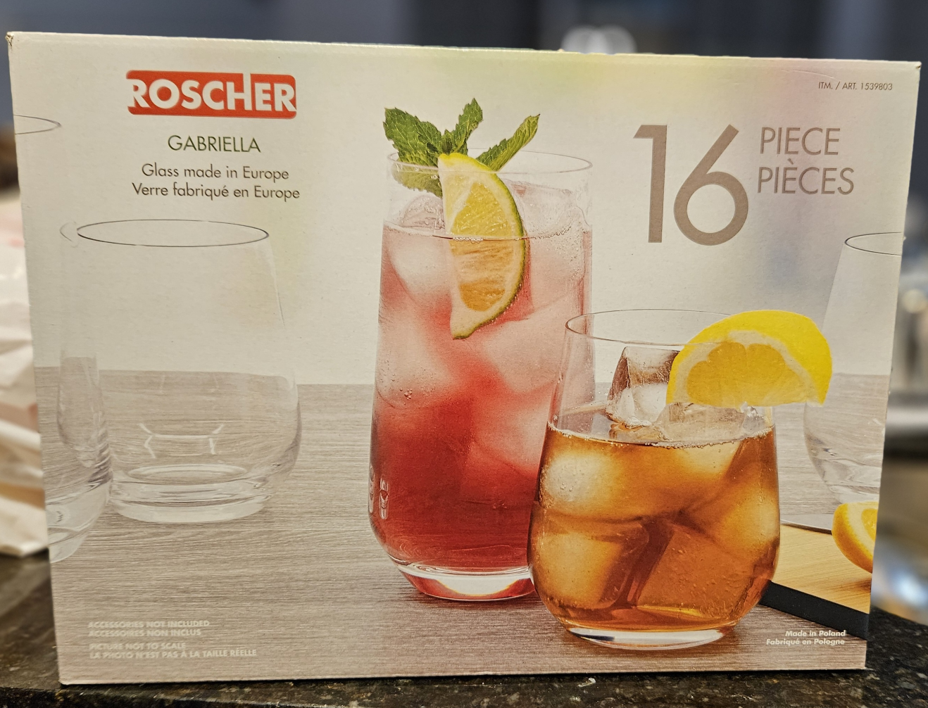 ROSCHER GLASSWARE 16 Glasses Set thumbnail