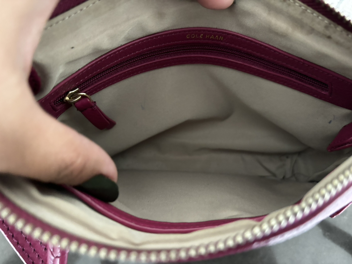 Authentic Cole Haan leather crossbody bag image indicator(4)