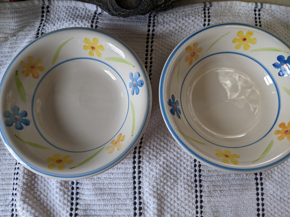 Soup bowls set  - 8 inches wide 2 inches deep image indicator(7)