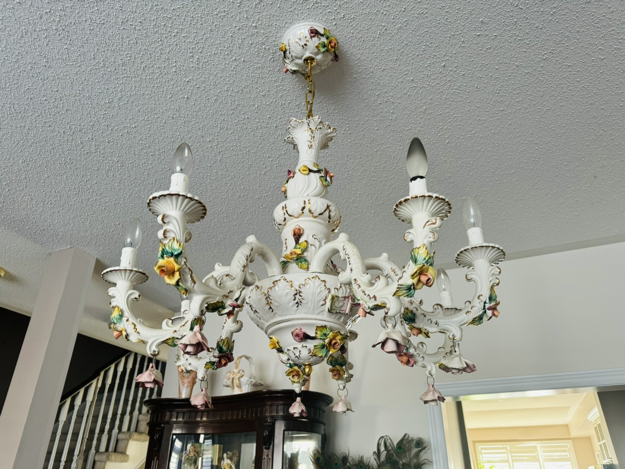 Capodimonte authentic chandelier from Italy